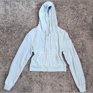 Light Blue Zip-Up Hoodie